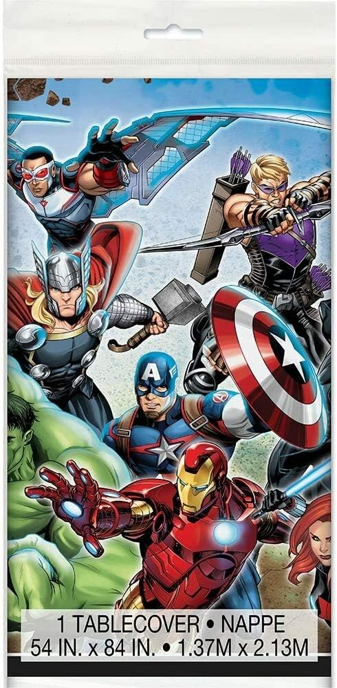 Unique Avengers Rectangular Plastic Table Cover  54 x 84 1 Pc - Image 1