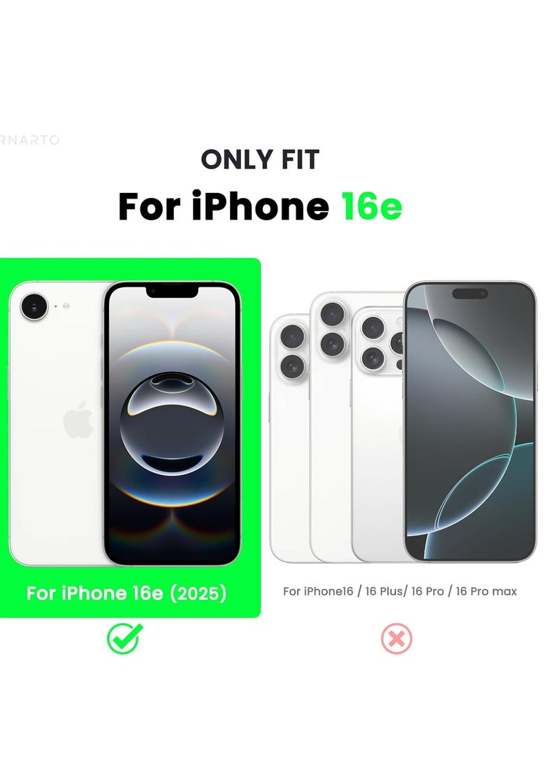 BORTONY iPhone 16e Case Cover Premium Silicone with Soft Microfiber Lining Anti-Scratch Shockproof Protective Phone Cover for iPhone 16e 6.1-inch - Image 2