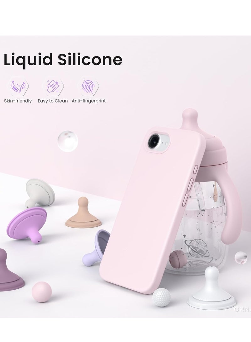 BORTONY iPhone 16e Case Cover Premium Silicone with Soft Microfiber Lining Anti-Scratch Shockproof Protective Phone Cover for iPhone 16e 6.1-inch - Image 3