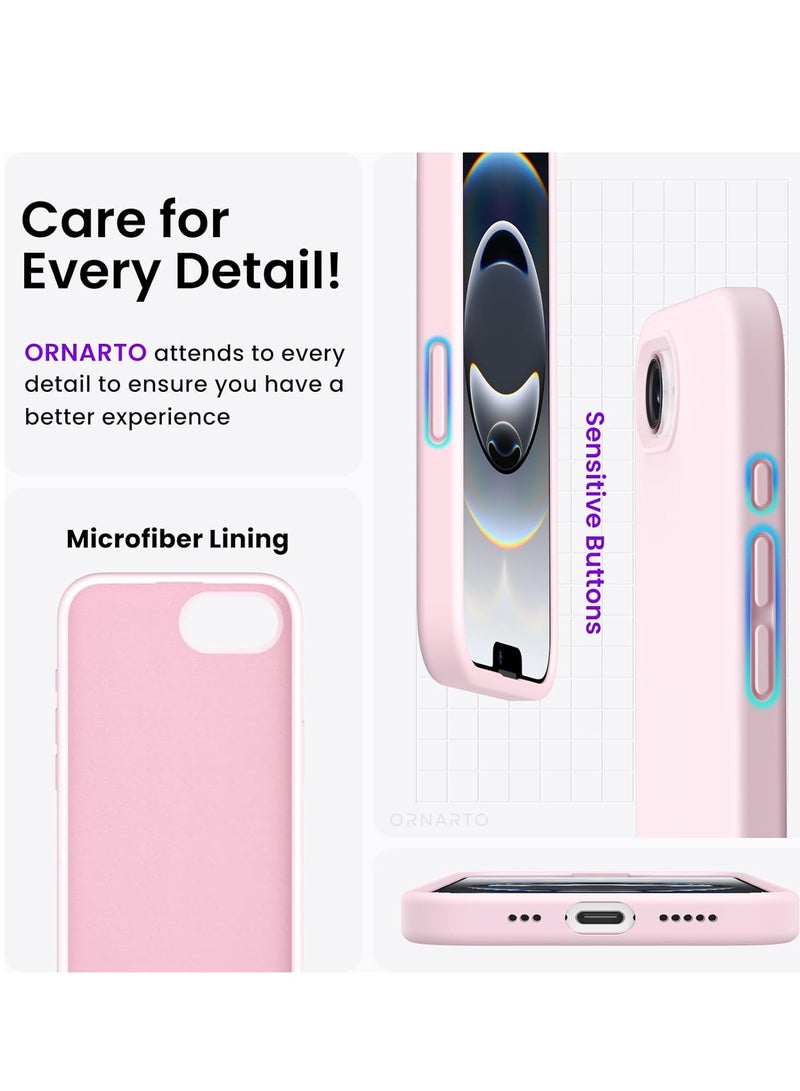 BORTONY iPhone 16e Case Cover Premium Silicone with Soft Microfiber Lining Anti-Scratch Shockproof Protective Phone Cover for iPhone 16e 6.1-inch - Image 5