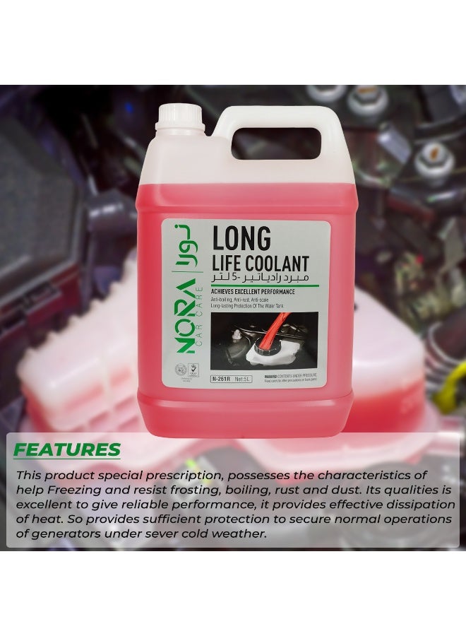 Nora Long Life Coolant 5L (N-261R) – Engine Antifreeze & Coolant for Cars, SUVs & Trucks, Anti-Boil, Anti-Freeze, Anti-Rust, Anti-Scale Protection, Enhances Heat Dissipation, Prevents Overheating, Supports Smooth Engine Performance, Long-Lasting Radiator & Cooling System Care - Image 4