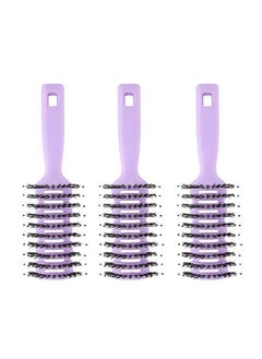 Hair Brush | Flexible Bristles Brush | Hair Brush With Paddle | Quick Drying Hair Brush | Suitable For All Hair Types | Round Vented Hair Brush | 3 Piece | C13-X-Purp | Purple - pzsku/Z44C6DF5C502E1C9BA24AZ/45/_/1723297825/260fd219-e3b9-4323-9966-1debfabd8572