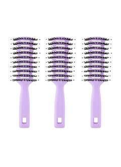 Hair Brush | Flexible Bristles Brush | Hair Brush With Paddle | Quick Drying Hair Brush | Suitable For All Hair Types | Round Vented Hair Brush | 3 Piece | C13-X-Purp | Purple - pzsku/Z44C6DF5C502E1C9BA24AZ/45/_/1723297826/627c0ffe-3e16-4bcc-9d2a-754bb54b2832