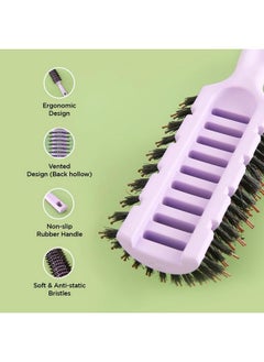 Hair Brush | Flexible Bristles Brush | Hair Brush With Paddle | Quick Drying Hair Brush | Suitable For All Hair Types | Round Vented Hair Brush | 3 Piece | C13-X-Purp | Purple - pzsku/Z44C6DF5C502E1C9BA24AZ/45/_/1723297832/4421e8a1-1997-47f2-9bc4-6854d10f1e8f