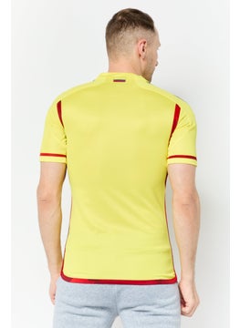Adidas Men Sportswear Fit Short Sleeve Football Jersey, Yellow  - Image 4