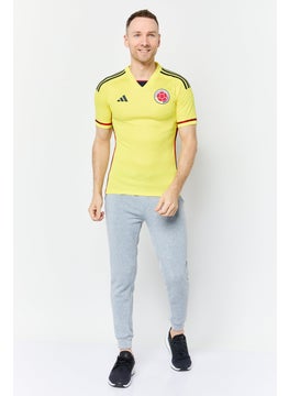 Adidas Men Sportswear Fit Short Sleeve Football Jersey, Yellow  - Image 3