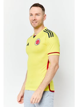 Adidas Men Sportswear Fit Short Sleeve Football Jersey, Yellow  - Image 2