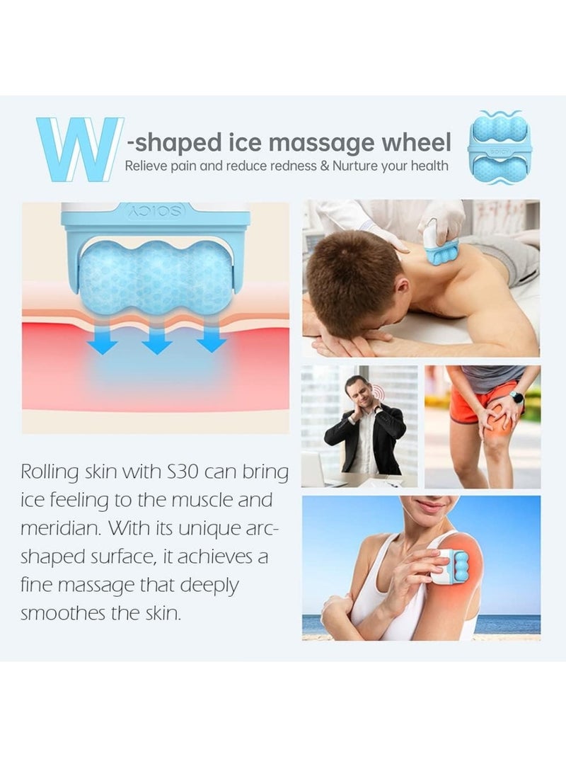 SOICY - Ice Roller for Face Eyes Puffiness, 2 in 1 Body Roller for Pain Relief, Minor Injury, Blood Circulation, Facial Massage Roller Beauty Skin Care Tool - Image 1