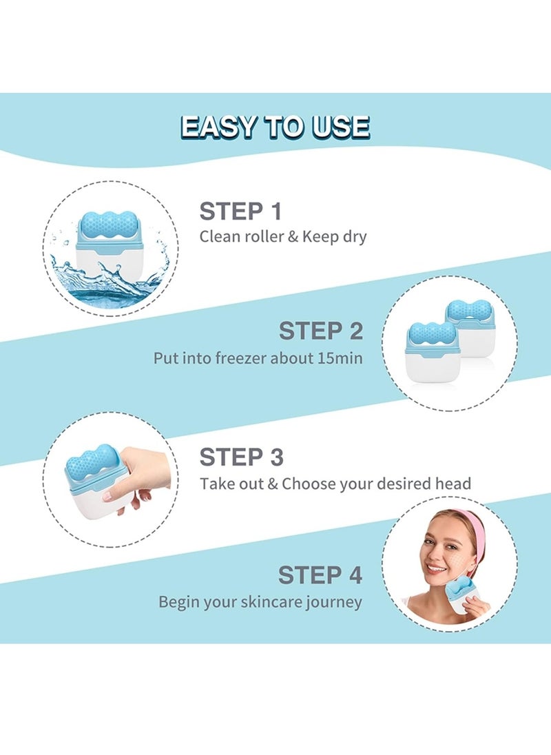 SOICY - Ice Roller for Face Eyes Puffiness, 2 in 1 Body Roller for Pain Relief, Minor Injury, Blood Circulation, Facial Massage Roller Beauty Skin Care Tool - Image 1