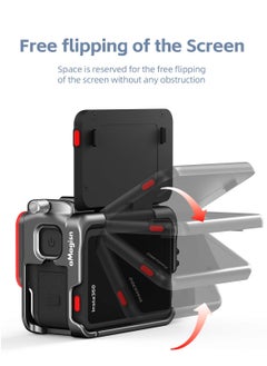 KASTWAVE قفص إطار من الألومنيوم من سلسلة 360 Ace مع جراب سيليكون للعدسات لـ Insta360 Ace/Ace Pro، جراب معدني متين واقٍ مع حامل حذاء بارد متوافق مع حامل Pivot Stand الرسمي  - Image 2