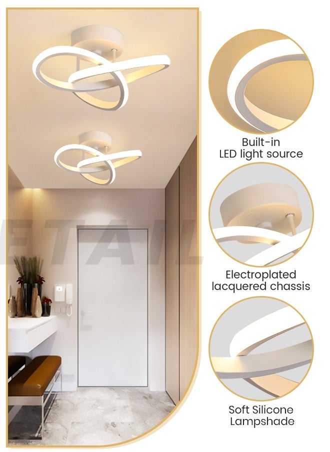 YATAI LIGHTING Modern Dimmable LED Ceiling Light Flush Mount - Modern White Irregular Design with Adjustable Light, Three Color Dimming, Perfect for Bedroom, Living Room, Dining Room, Balcony  - Image 3