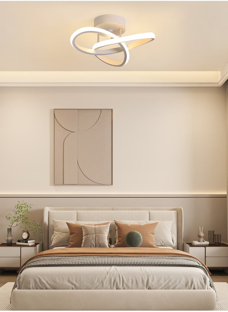 YATAI LIGHTING Modern Dimmable LED Ceiling Light Flush Mount - Modern White Irregular Design with Adjustable Light, Three Color Dimming, Perfect for Bedroom, Living Room, Dining Room, Balcony  - Image 4