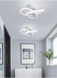 YATAI LIGHTING Modern Dimmable LED Ceiling Light Flush Mount - Modern White Irregular Design with Adjustable Light, Three Color Dimming, Perfect for Bedroom, Living Room, Dining Room, Balcony  - Image 5