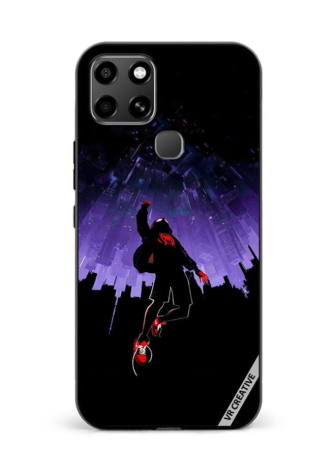 VR CREATIVE Protective Case Cover For Infinix Smart 6 Spiderman In Space Design Multicolour - Image 1