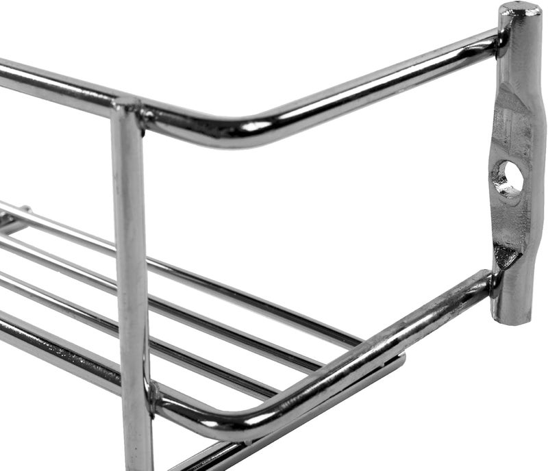Andrew James Spice Rack Wall Mounted or for Cupboard Door | Metal Storage Organiser Empty Chrome Plated Iron | Fixings Included | Ideal for Inside Kitchen Unit Door - Image 5