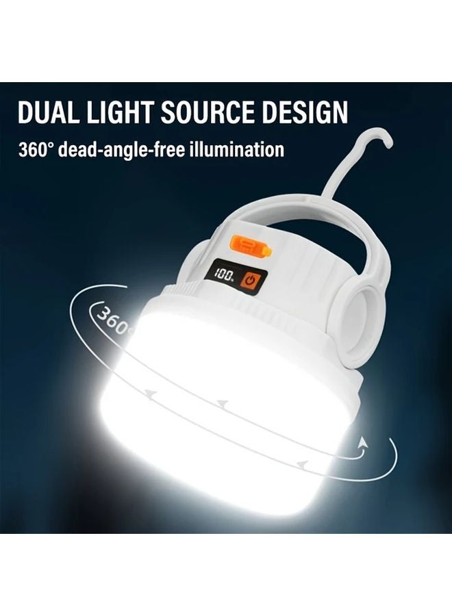 1pc USB Rechargeable Solar Flashlight 4 Modes Portable Handheld Lamp for Camping Night Walking Repair - Image 5