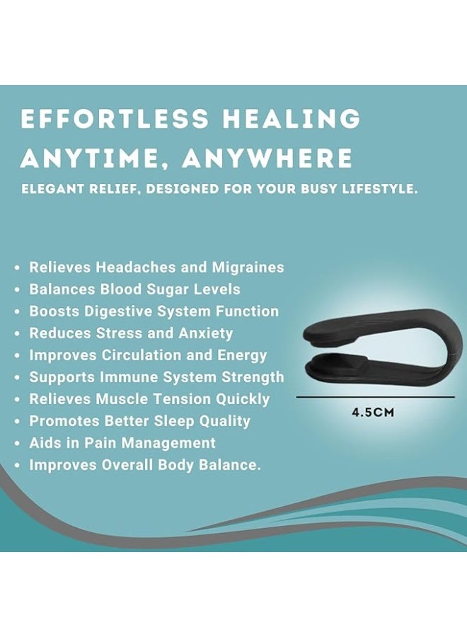 إيلهو عبوة من مشبكي ضغط نقاط لعلاج السكر، لمرضى السكري | تخفيف الصداع والتوتر | جهاز تدليك يدوي للصداع النصفي والتهاب المفاصل | مشبك نقاط ضغط نقاط LI4 (2) - Image 3