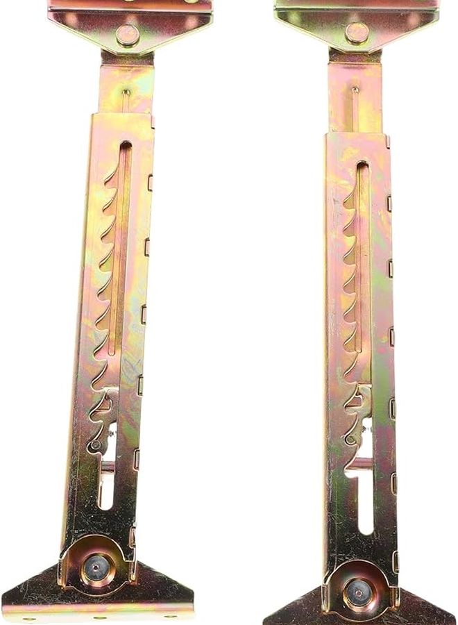 GALPADA 2 قطعة قضيب رفع سرير صالون قابل للتعديل تلسكوبي أسود آلية ارتفاع وزاوية - Image 1