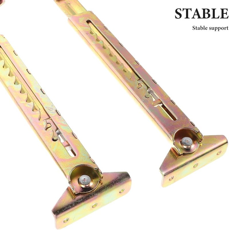 GALPADA 2 قطعة قضيب رفع سرير صالون قابل للتعديل تلسكوبي أسود آلية ارتفاع وزاوية - Image 4