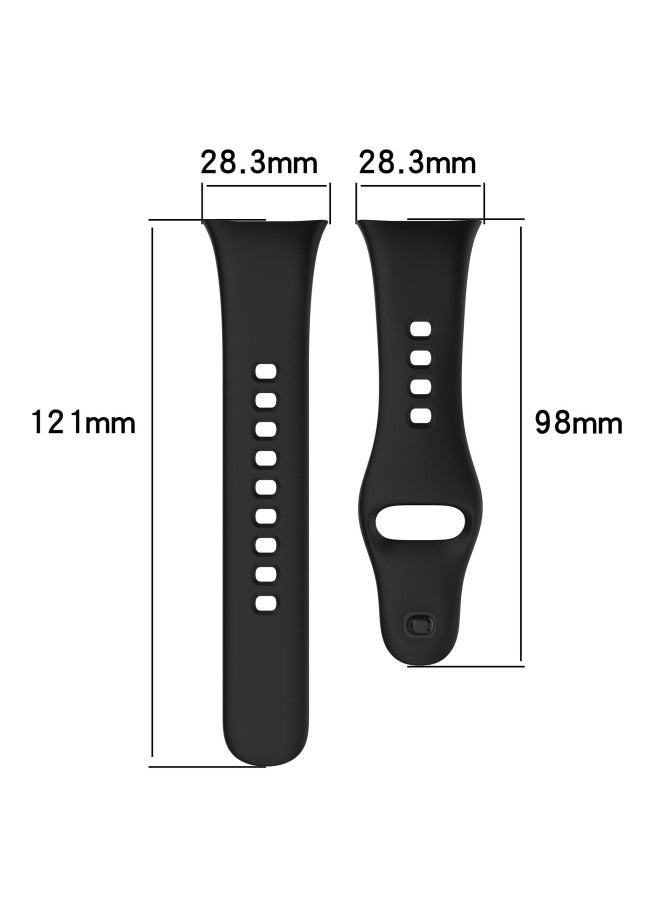 Red Rice Watch 3 Strap Redmi Watch3 حزام معصم رسمي من السيليكون أحادي اللون - اللون: أسود - Image 3