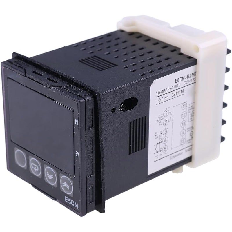 WQSING وحدة تحكم رقمية في درجة الحرارة 100-240 فولت تيار متردد E5CN-R2MT-500 متوافقة مع مؤشر عرض اومرون بي في من دبليو كيو سينج - Image 1