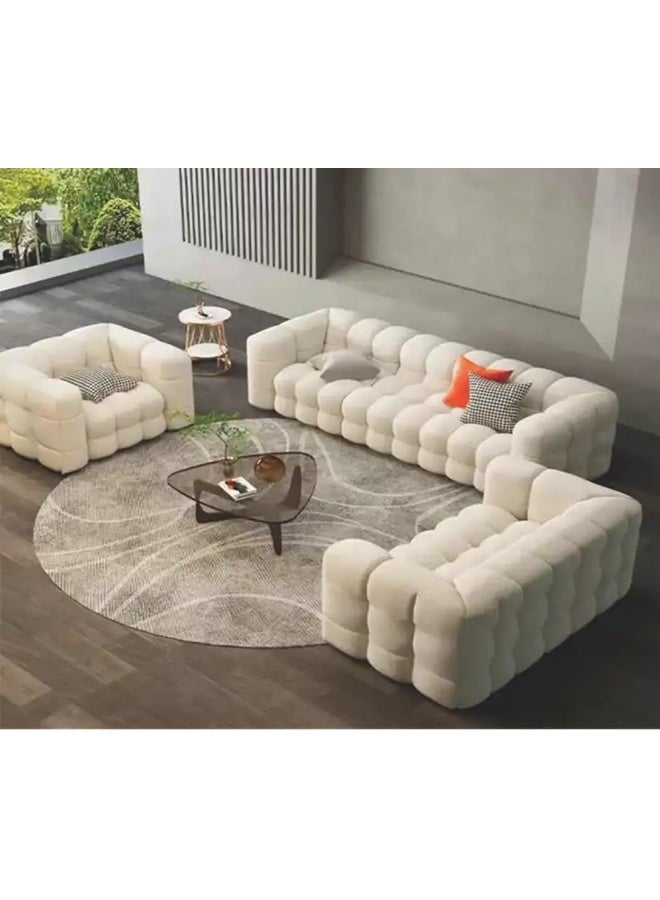 Comfynest طقم أريكة غرفة المعيشة بتصميم أوروبي حديث من القماش 3+2+1 مقعد - Image 1