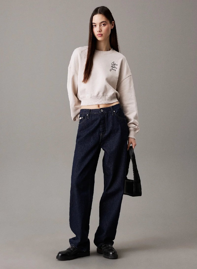 Calvin Klein Jeans Boxy Cotton Terry Sweatshirt - Image 4