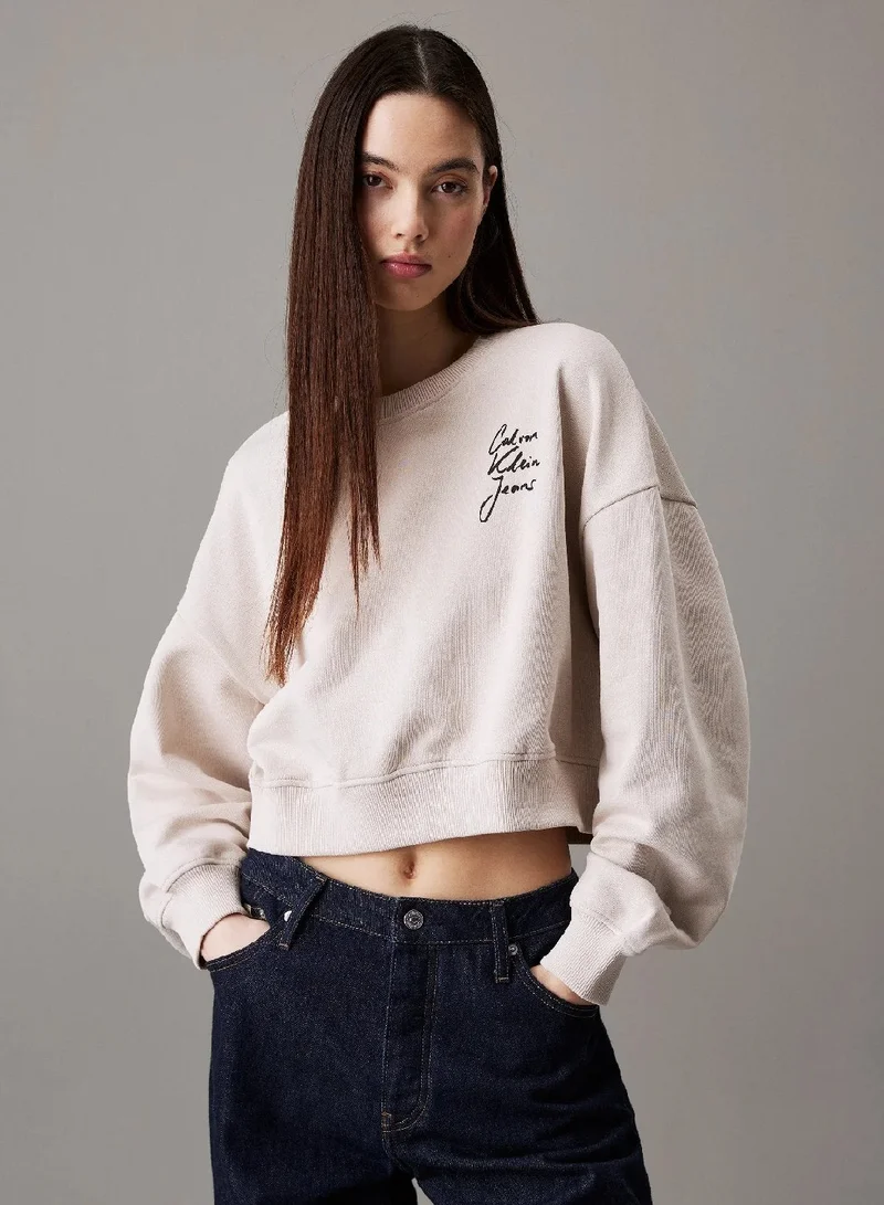 Calvin Klein Jeans Boxy Cotton Terry Sweatshirt