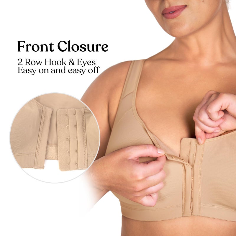 HSIA Posture Bras for Women - Front Closure Bra for Women No Underwire Back Support Plus Size Full Coverage Bra - Image 2