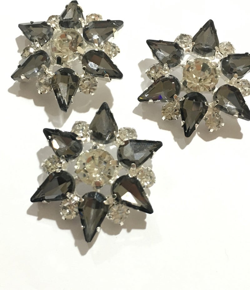 Karan Tuhafiye Karan Haberdashery Stone Button Big Star Model 3 Piece Set Smoke - Image 2
