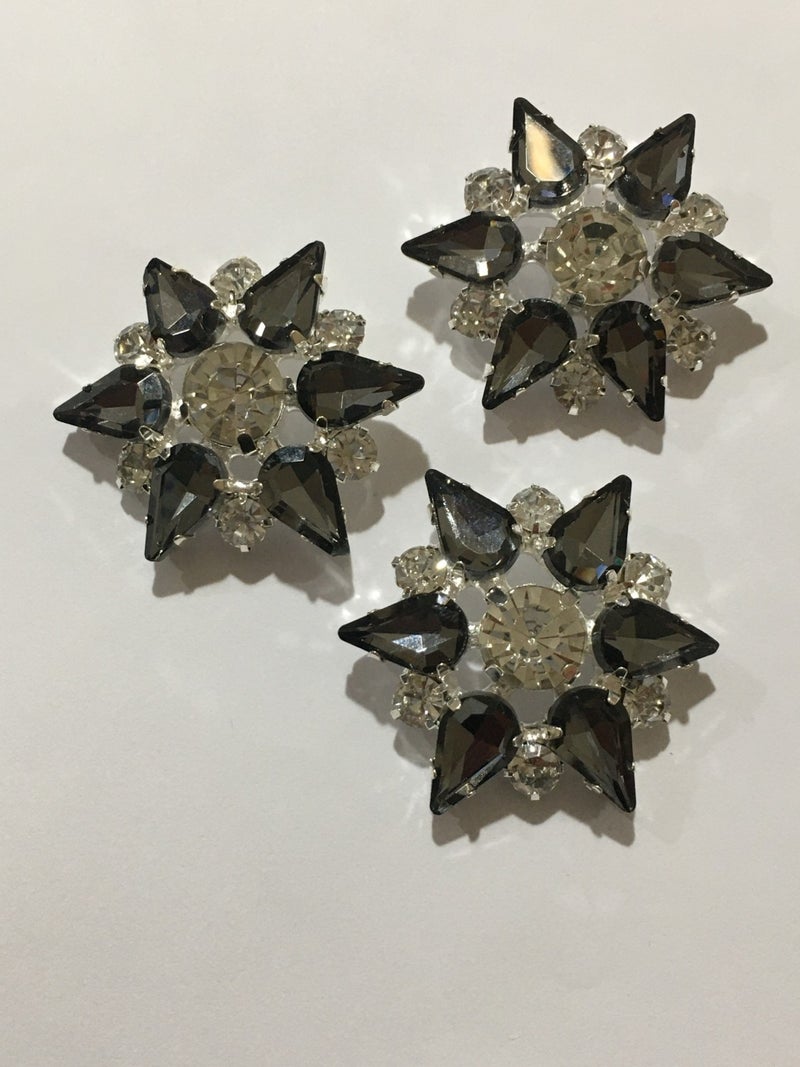 Karan Tuhafiye Karan Haberdashery Stone Button Big Star Model 3 Piece Set Smoke - Image 1