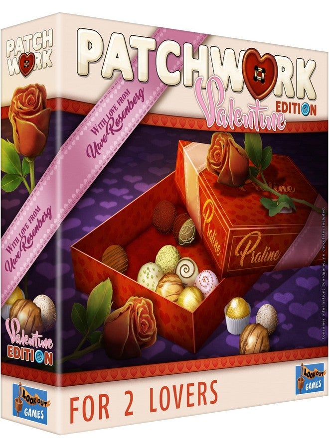 LOOKOUT GAMES Patchwork Board Game Valentine'S Day Edition ; Strategy Game ; Puzzle Game ; Family Board Game For Kids And Adults ; Ages 8 And Up ; 2 Players ; Average Playtime 30 Minutes ; Made By Lookout Games - Image 1