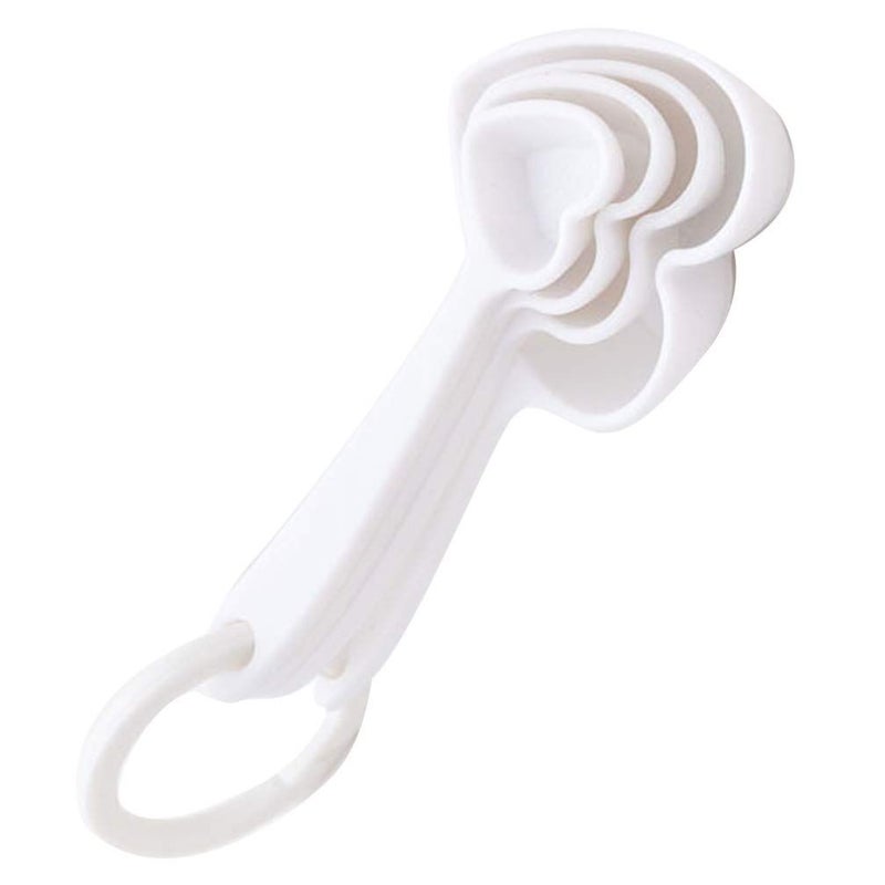White Heart Shaped Plastic Spoons 12 Pack For Dessert Ice Cream And Restaurant Use - Image 2