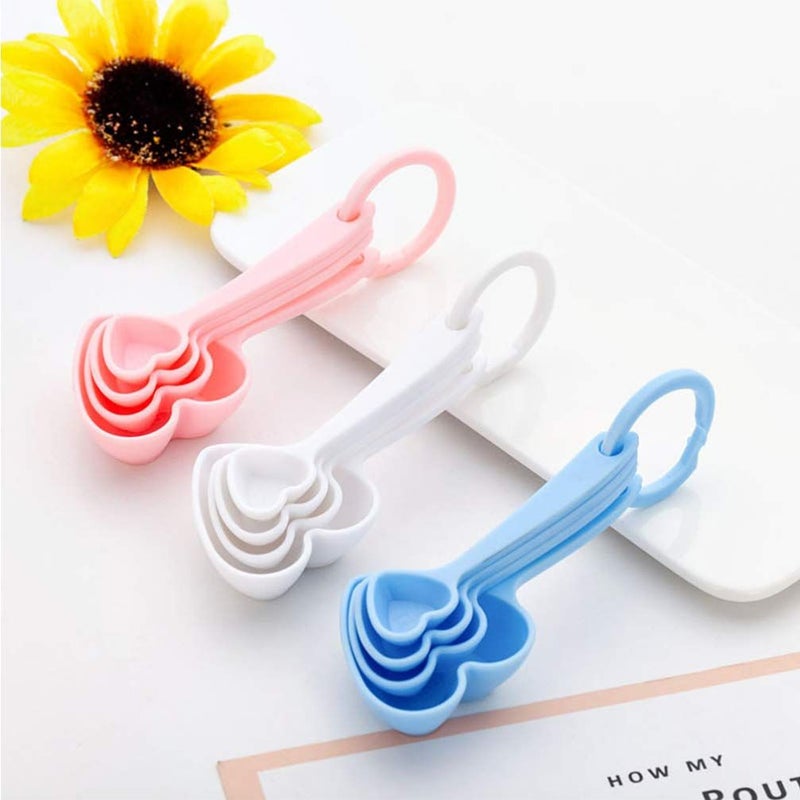 White Heart Shaped Plastic Spoons 12 Pack For Dessert Ice Cream And Restaurant Use - Image 3