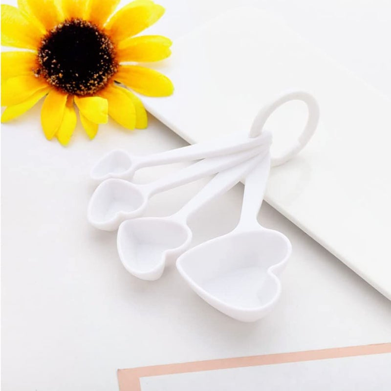 White Heart Shaped Plastic Spoons 12 Pack For Dessert Ice Cream And Restaurant Use - Image 5