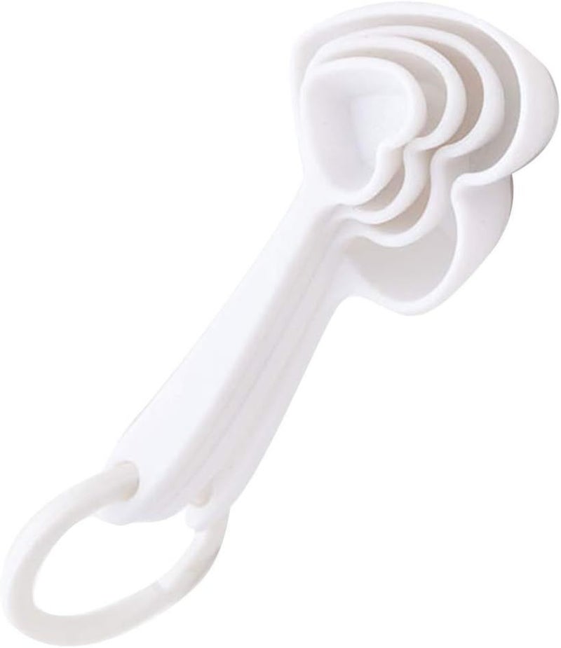White Heart Shaped Plastic Spoons 12 Pack For Dessert Ice Cream And Restaurant Use - Image 1