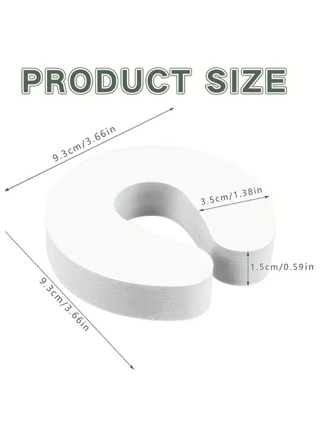 10Pcs White Soft Foam Door Stopper Bar Prevents Finger Pinch And Silent - Image 2