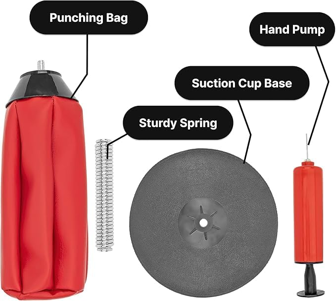 VishBin 1 Pcs Desktop Punching Bag Stress Relief Punching Ball with Strong Suction Base Kids Boxing Bag for School Home Office - Image 5