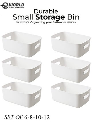 Plastic Storage Bins Multiuse Desk Cabinet Organizer with Built in Handle, Available in Set of 6, 8, 10 and 12 - pzsku/Z44C79675F10D8AE75E3DZ/45/1746705428/6886ae79-877b-4df0-8197-b0d9ea5f65b8