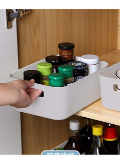 Eworld Plastic Storage Bins Multiuse Desk Cabinet Organizer with Built in Handle, Available in Set of 6, 8, 10 and 12  - Image 2