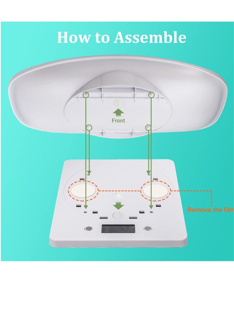 SYOSI - Digital Mini Pet Scale, Small Animal Weight Scale, Portable LCD Electronic Weighing Scale with Tray(Max. 22 lbs), Multifunction Kitchen Scale for Food/Puppy/Kitten/Lizard/Hamster/Tortoise/Whelping - Image 1