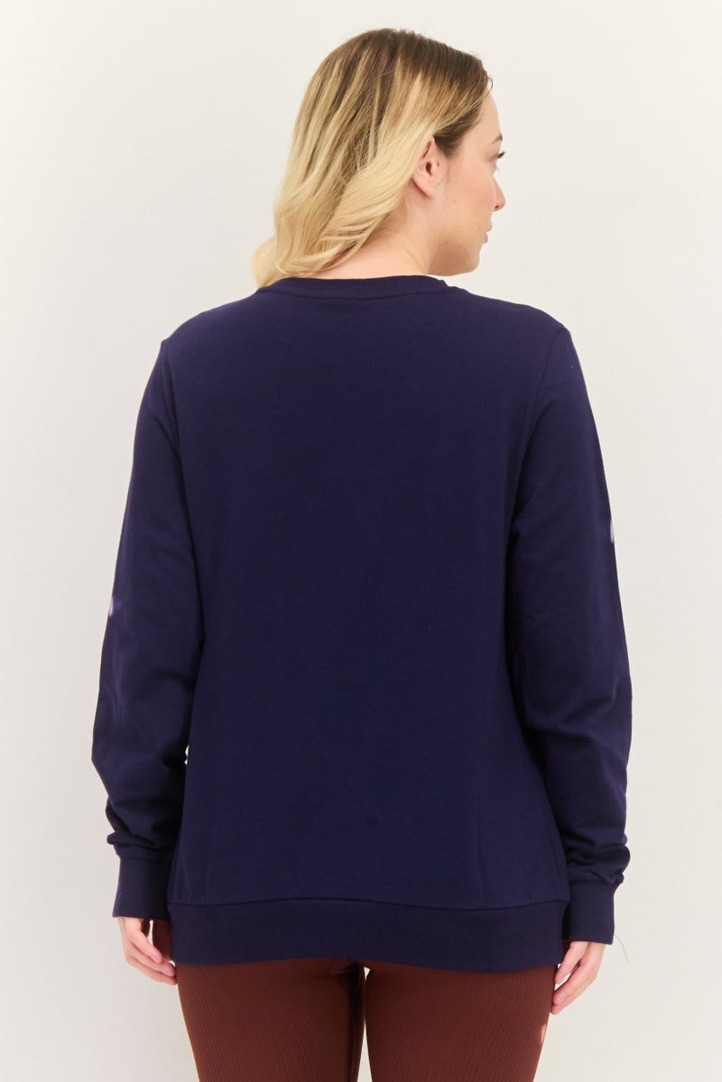 PUMA ملابس رياضية نسائية بأكمام طويلة مناسبة، خارجية، سويت شيرت، كحلي - Image 3