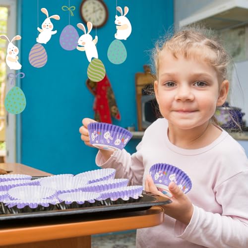 Qumenan 600 Pack Easter Cupcake Liners Baking Cups Standard Size Muffin Liners for Easter Spring Birthday Party Candy Cake Decorations Supplies(12 Styles) - Image 3