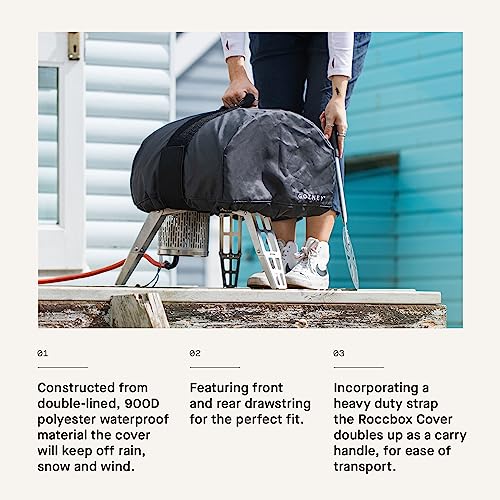 Gozney Roccbox Portable Pizza Oven Cover, 900D Waterproof Cover for Outdoor Pizza Oven with Heavy-Duty Strap for Ease Transport, Black - Image 3