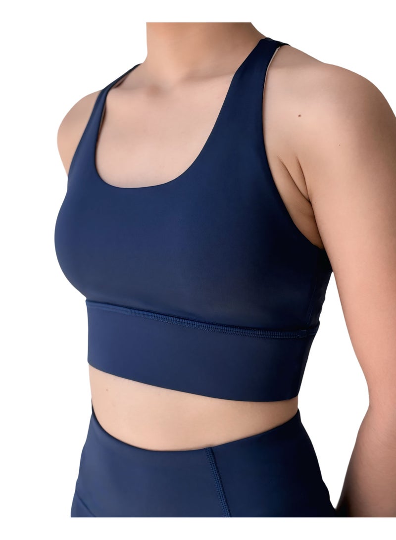 Texcraft Women's Sports Bra with Criss-Cross Back – High Elasticity & Breathable Workout Top-Nany - Image 2