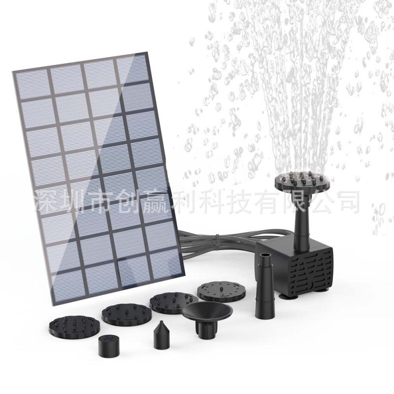 Solar Fountain 7V2.5W Cord-free Solar Power Solar Water Pump - Floating Design Bird-friendly Water Feature for Outdoor Garden Pond Birdbath Wildlife Enthusiasts - Image 1