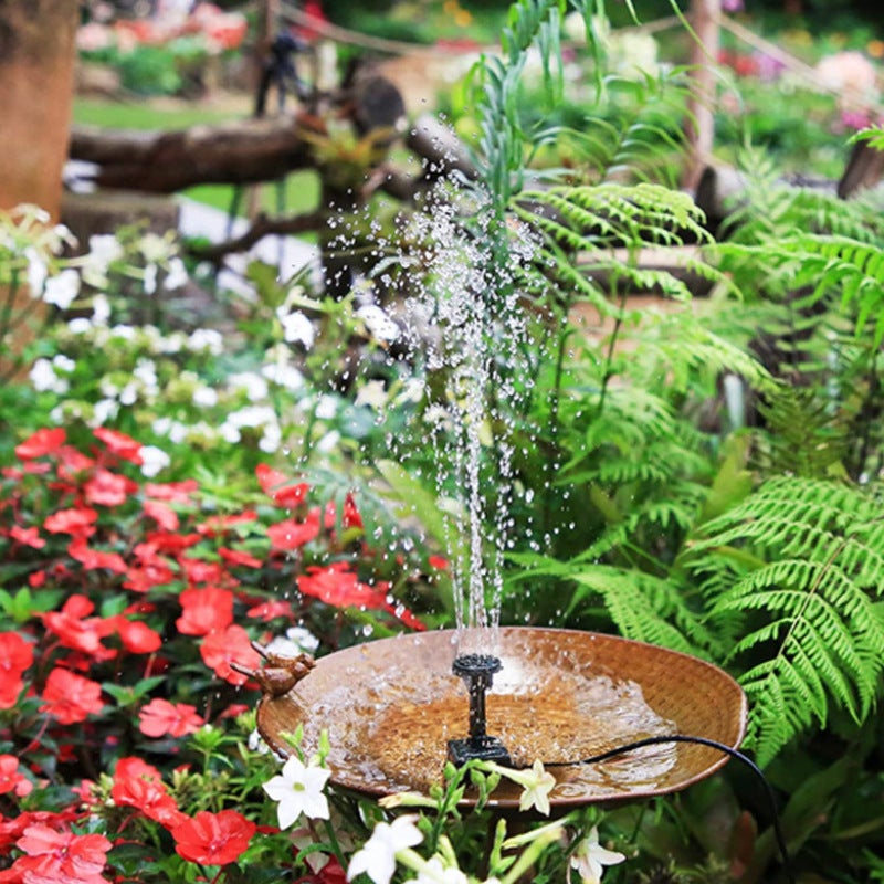 Solar Fountain 7V2.5W Cord-free Solar Power Solar Water Pump - Floating Design Bird-friendly Water Feature for Outdoor Garden Pond Birdbath Wildlife Enthusiasts - Image 3