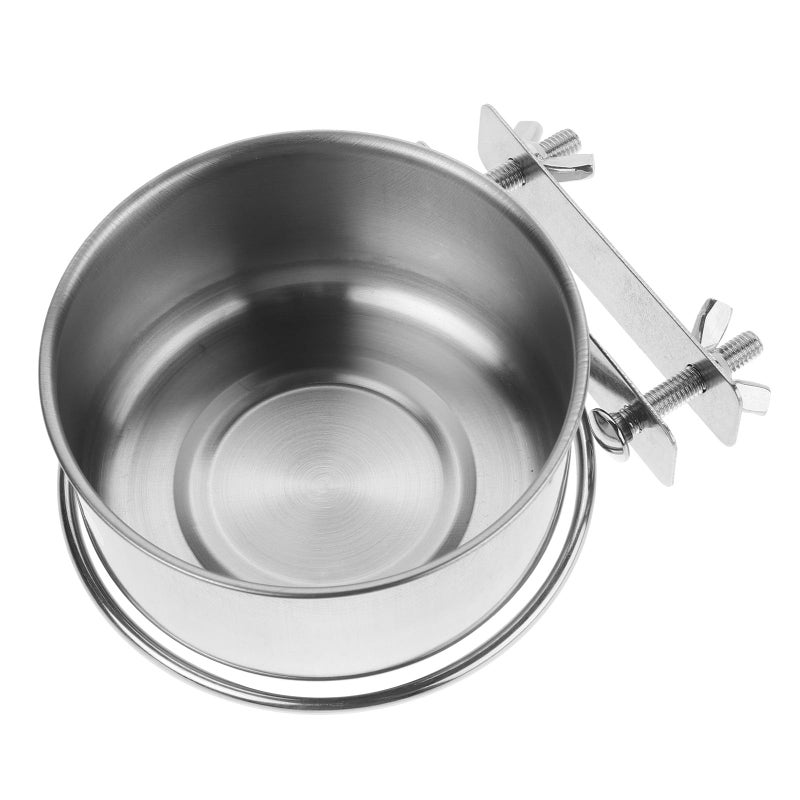 Stainless Steel Elevated Pet Bowl 10cm Double Screw Mounted Feeder for Cats Dogs - Image 2