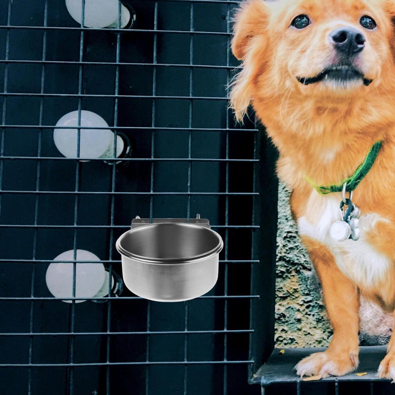 Stainless Steel Elevated Pet Bowl 10cm Double Screw Mounted Feeder for Cats Dogs - Image 5