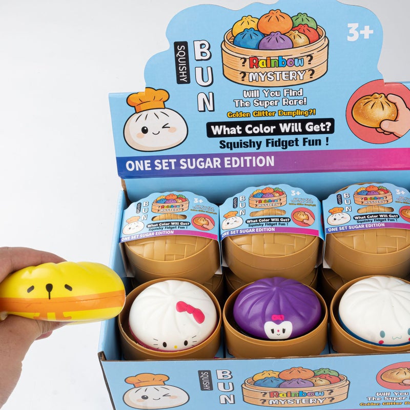 Cartoon Expression Big Bun Squishy Toy Stress Relief Blind Box - Image 2